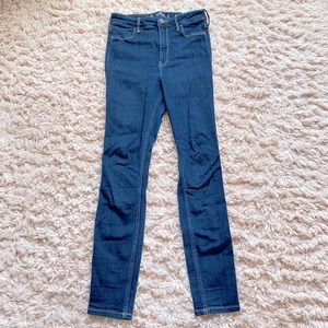 Dark Blue Hollister Ultra High Rise Jeggings